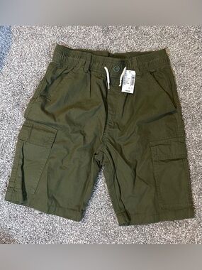 The Children's Place Olive Green Cargo Shorts for Kids with elastic waist